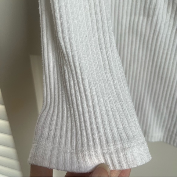 J. crew (S) White Ribbed Boatneck Top - Picture 3 of 5